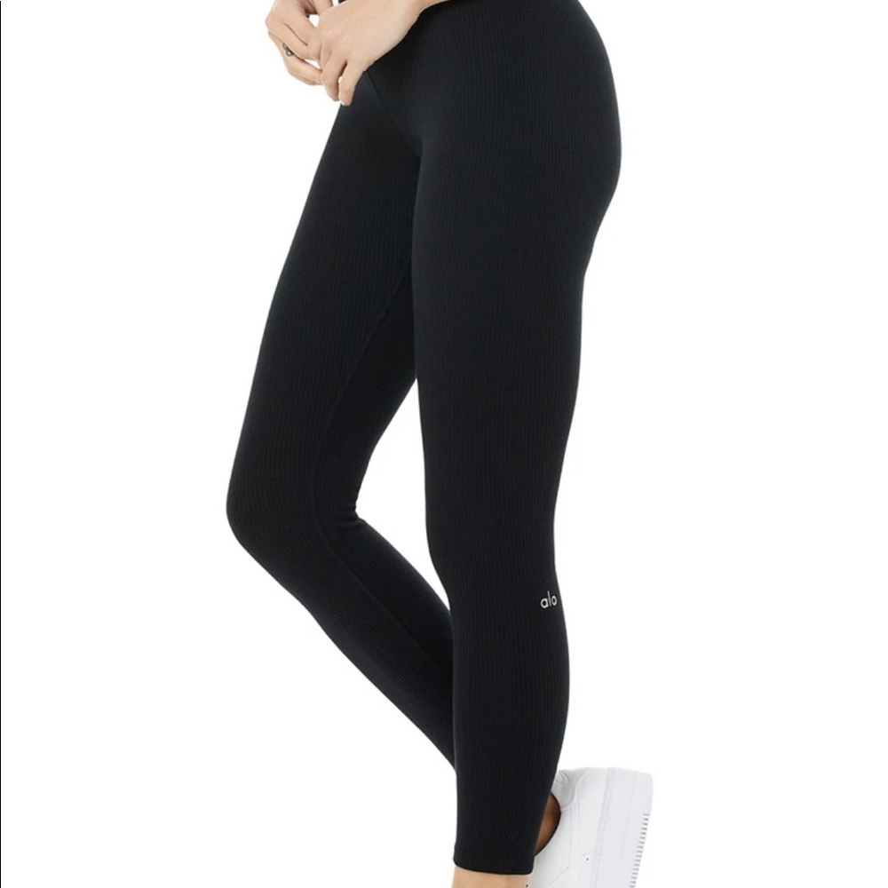 ALO Ribbed High-Waist 7/8 Blissful Legging
